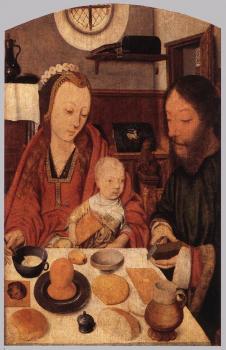 Jan Mostaert : The Holy Family at Table